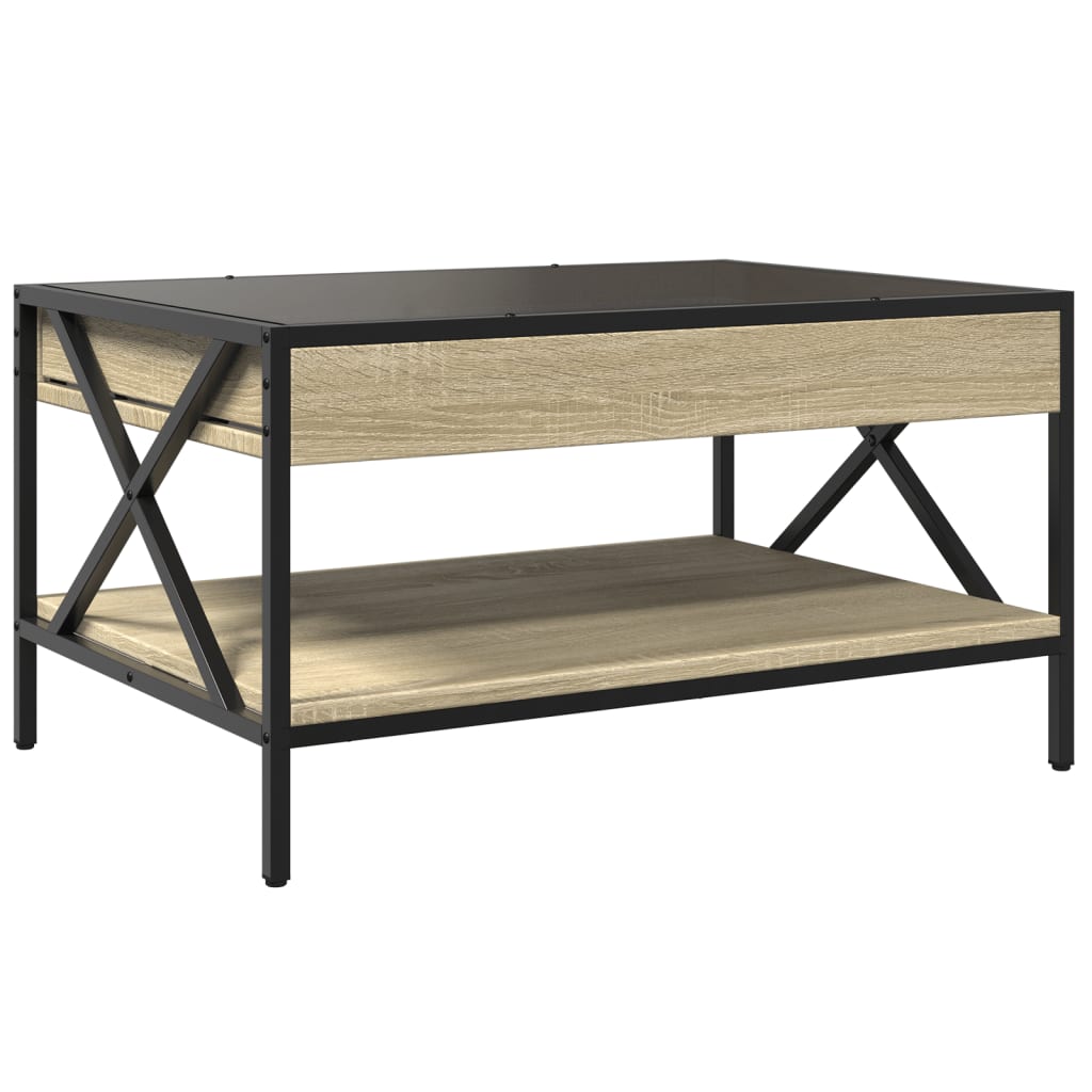 Salontafel met Infinity LED 70x50x38 cm sonoma eikenkleurig is nu te koop bij PeponiXL, paradijselijk wonen!