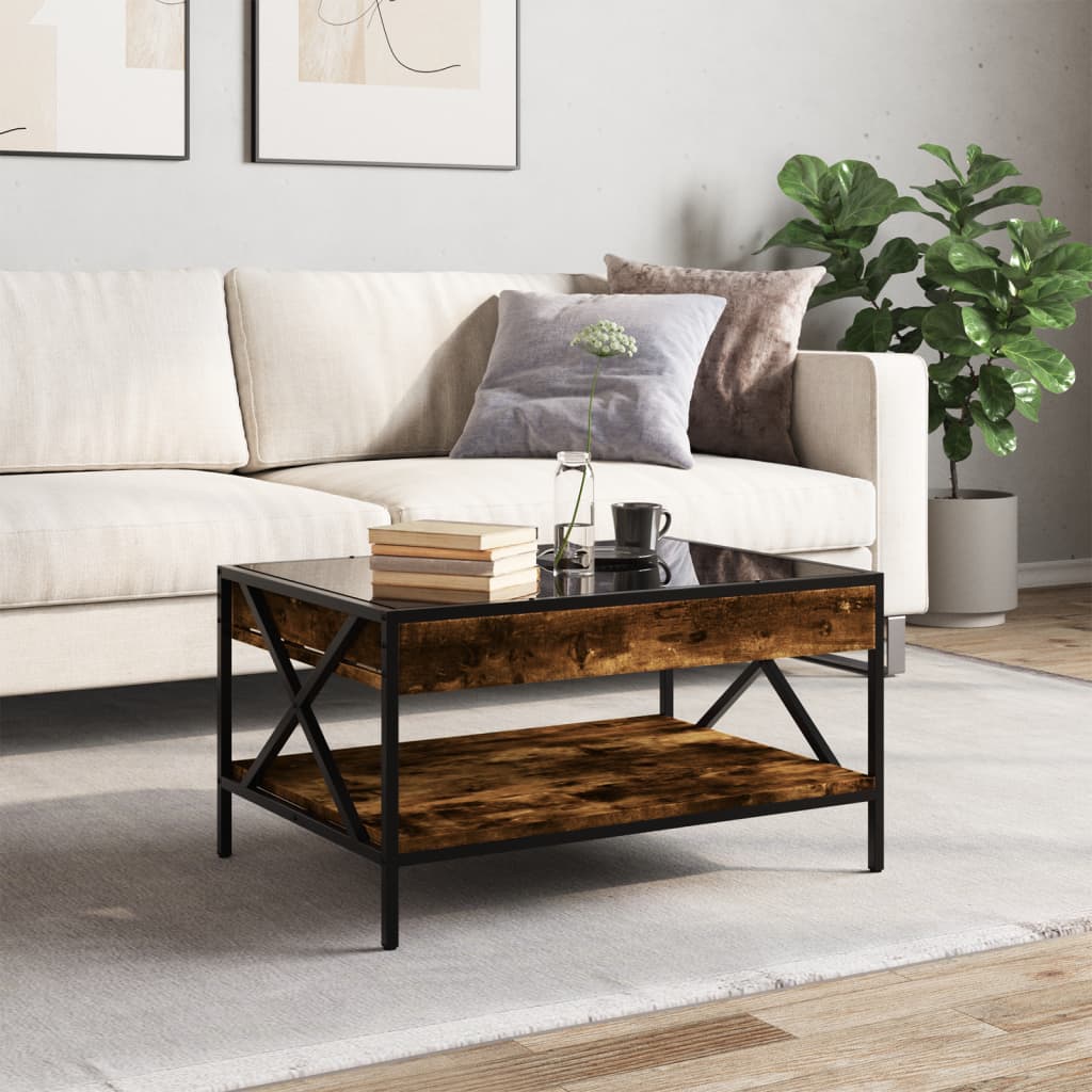 Salontafel met Infinity LED 70x50x38 cm gerookt eikenkleurig is nu te koop bij PeponiXL, paradijselijk wonen!
