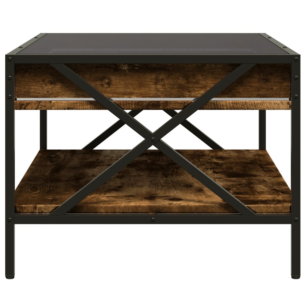 Salontafel met Infinity LED 70x50x38 cm gerookt eikenkleurig is nu te koop bij PeponiXL, paradijselijk wonen!