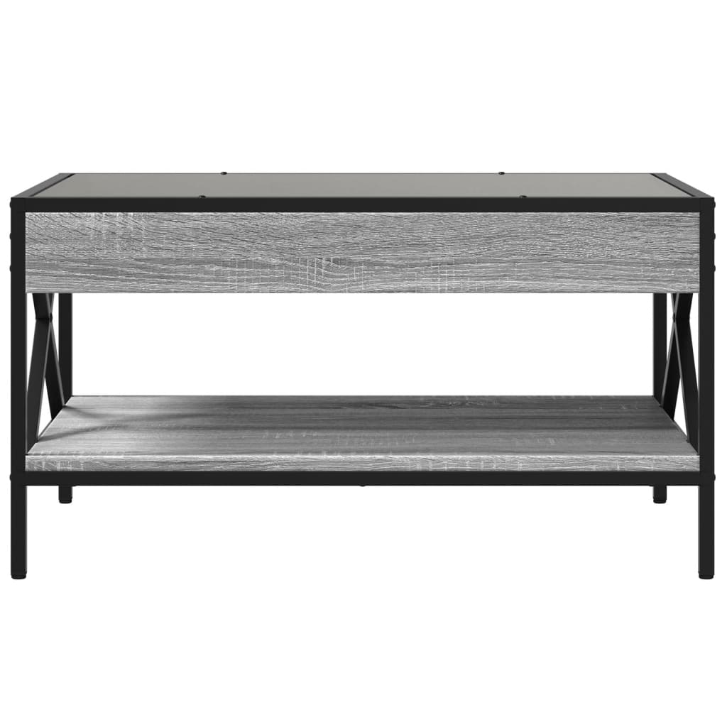 Salontafel met Infinity LED 70x50x38 cm grijs sonoma eikenkleur is nu te koop bij PeponiXL, paradijselijk wonen!