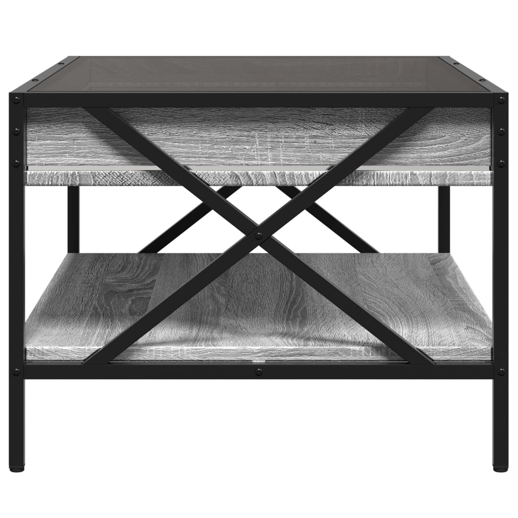 Salontafel met Infinity LED 70x50x38 cm grijs sonoma eikenkleur is nu te koop bij PeponiXL, paradijselijk wonen!