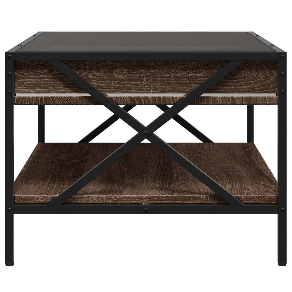 Salontafel met Infinity LED 70x50x38 cm bruin eikenkleurig is nu te koop bij PeponiXL, paradijselijk wonen!