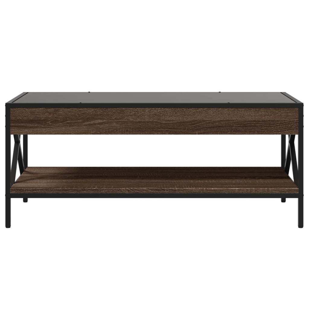 Salontafel met Infinity LED 90x50x38 cm bruin eikenkleurig is nu te koop bij PeponiXL, paradijselijk wonen!