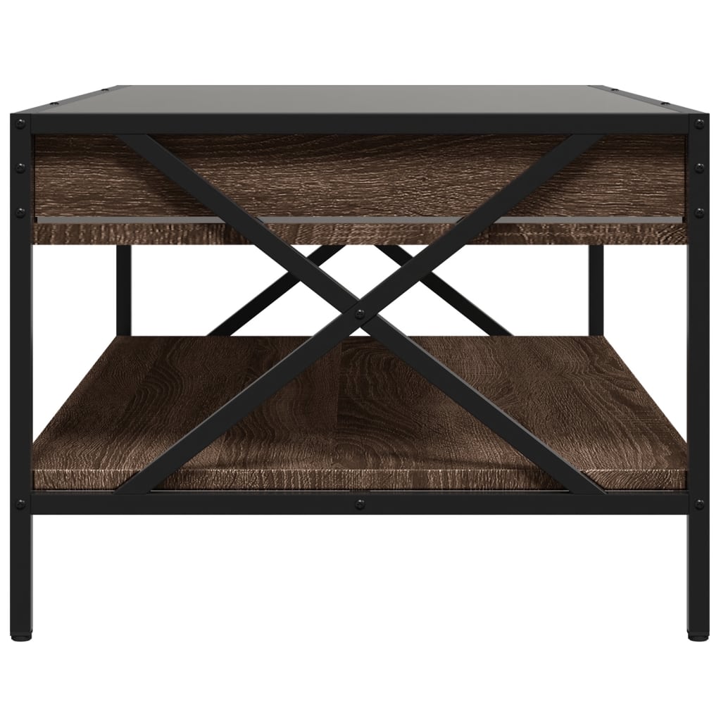 Salontafel met Infinity LED 90x50x38 cm bruin eikenkleurig is nu te koop bij PeponiXL, paradijselijk wonen!