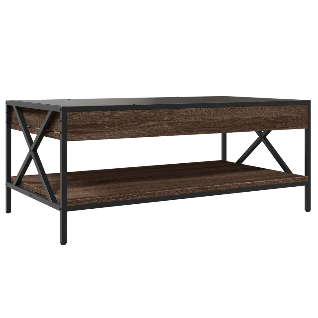 Salontafel met Infinity LED 90x50x38 cm bruin eikenkleurig is nu te koop bij PeponiXL, paradijselijk wonen!