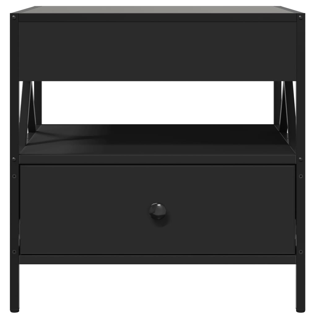 Salontafel met Infinity LED 50x50x51 cm zwart is nu te koop bij PeponiXL, paradijselijk wonen!