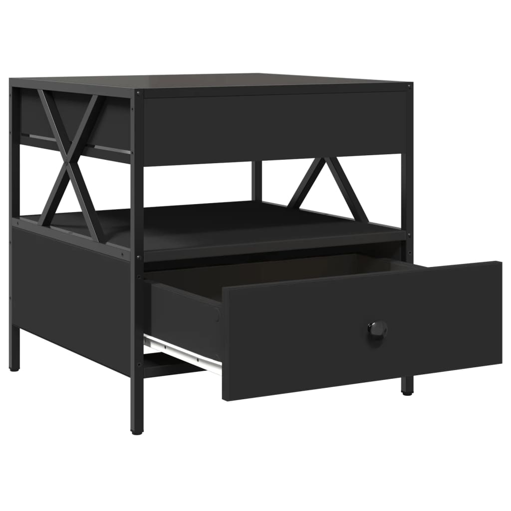 Salontafel met Infinity LED 50x50x51 cm zwart is nu te koop bij PeponiXL, paradijselijk wonen!