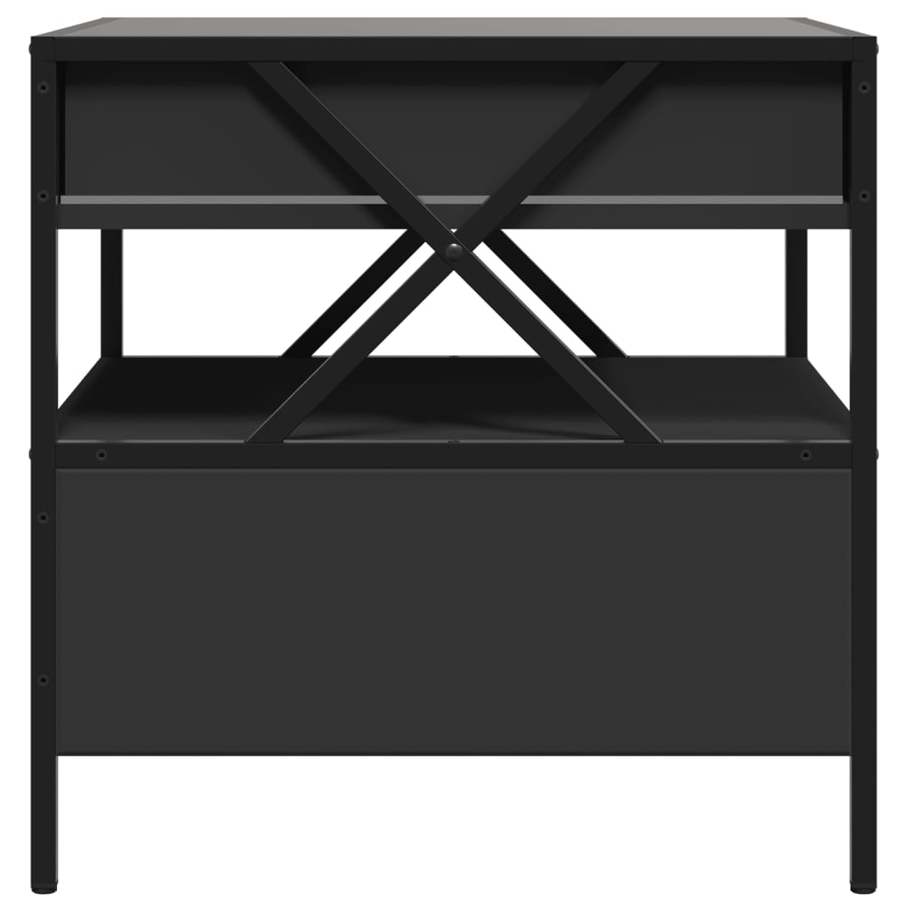 Salontafel met Infinity LED 50x50x51 cm zwart is nu te koop bij PeponiXL, paradijselijk wonen!