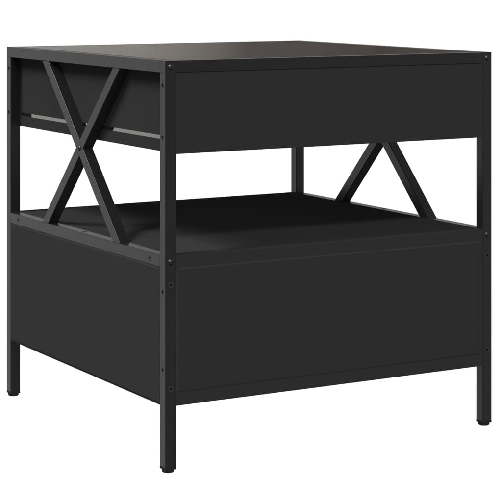 Salontafel met Infinity LED 50x50x51 cm zwart is nu te koop bij PeponiXL, paradijselijk wonen!