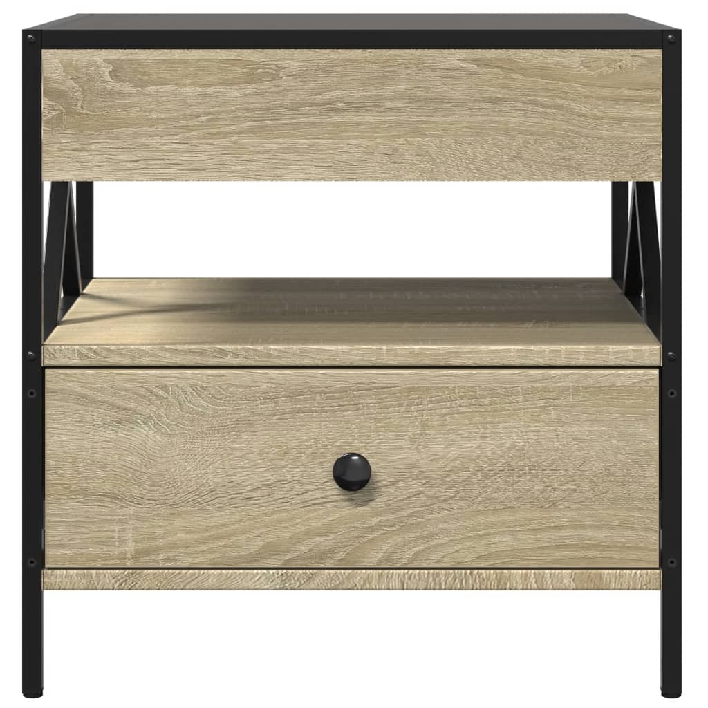 Salontafel met Infinity LED 50x50x51 cm sonoma eikenkleurig is nu te koop bij PeponiXL, paradijselijk wonen!