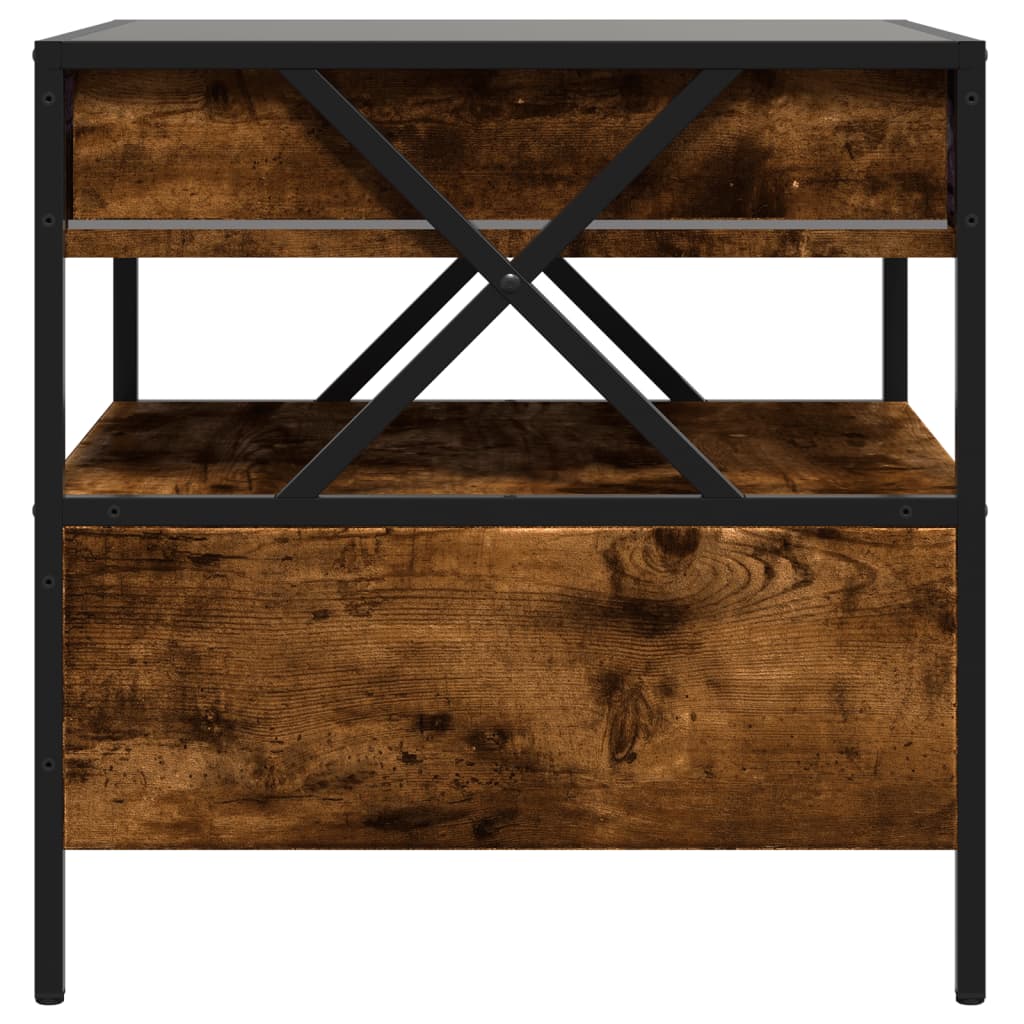 Salontafel met Infinity LED 50x50x51 cm gerookt eikenkleurig is nu te koop bij PeponiXL, paradijselijk wonen!