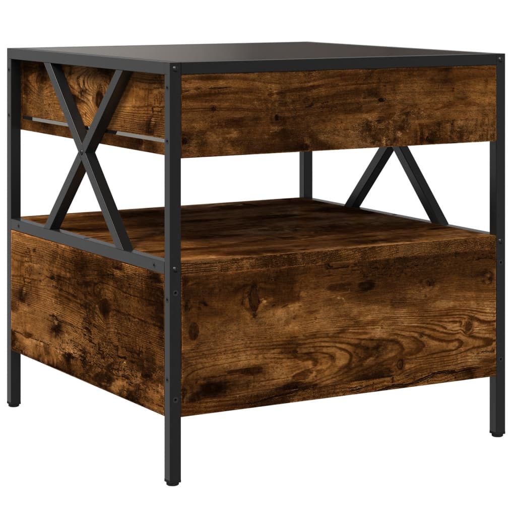 Salontafel met Infinity LED 50x50x51 cm gerookt eikenkleurig is nu te koop bij PeponiXL, paradijselijk wonen!