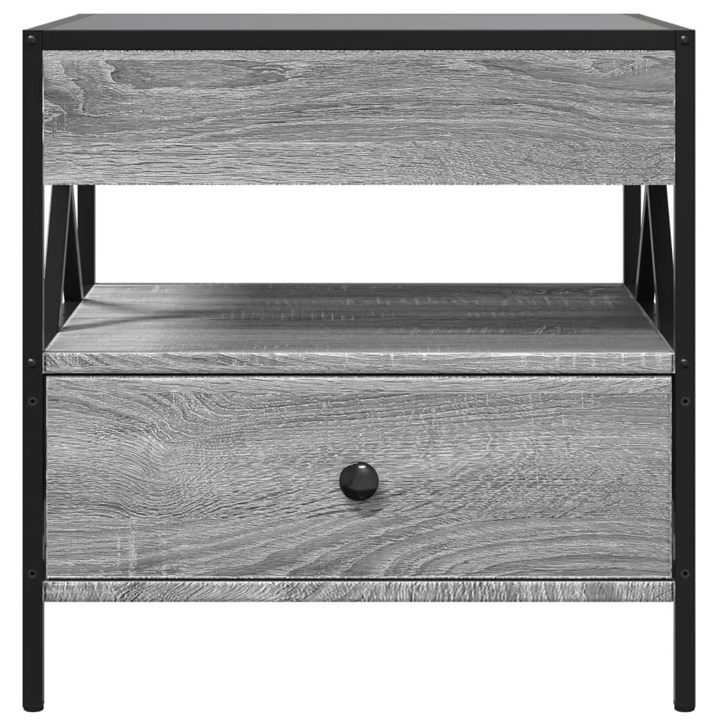 Salontafel met Infinity LED 50x50x51 cm grijs sonoma eikenkleur is nu te koop bij PeponiXL, paradijselijk wonen!