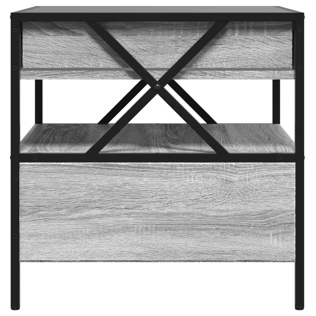 Salontafel met Infinity LED 50x50x51 cm grijs sonoma eikenkleur is nu te koop bij PeponiXL, paradijselijk wonen!