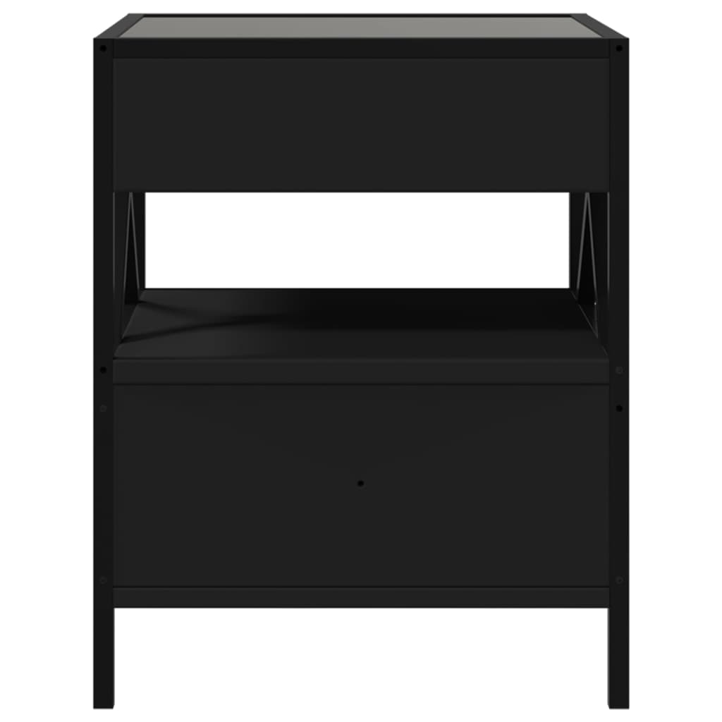 Salontafel met Infinity LED 40x40x51 cm zwart is nu te koop bij PeponiXL, paradijselijk wonen!