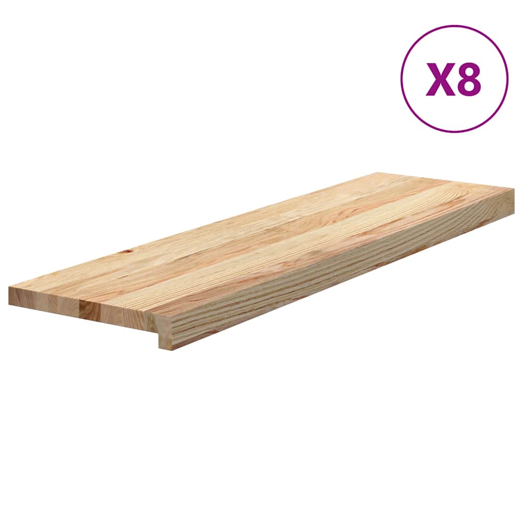 Traptreden 8 st 90x25x2 cm onbehandeld massief eikenhout is nu te koop bij PeponiXL, paradijselijk wonen!