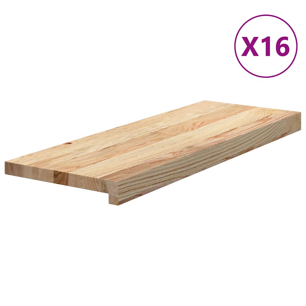 Traptreden 16 st 70x30x2 cm onbehandeld massief eikenhout is nu te koop bij PeponiXL, paradijselijk wonen!