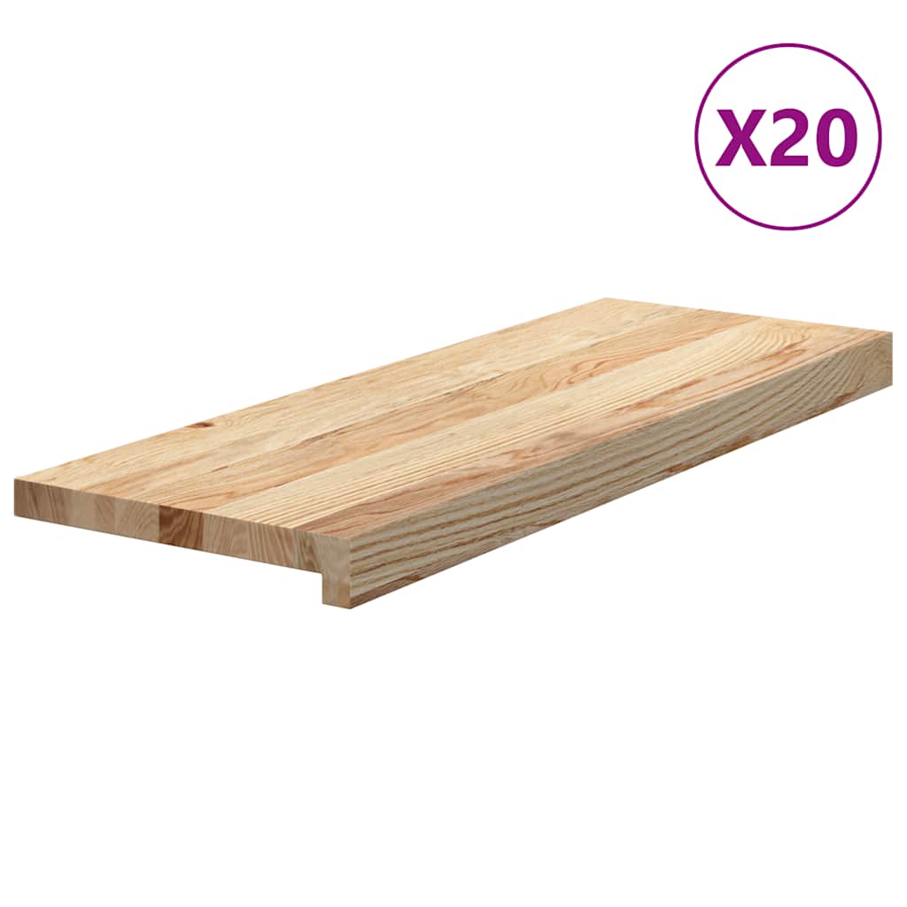 Traptreden 20 st 70x25x2 cm onbehandeld massief eikenhout is nu te koop bij PeponiXL, paradijselijk wonen!