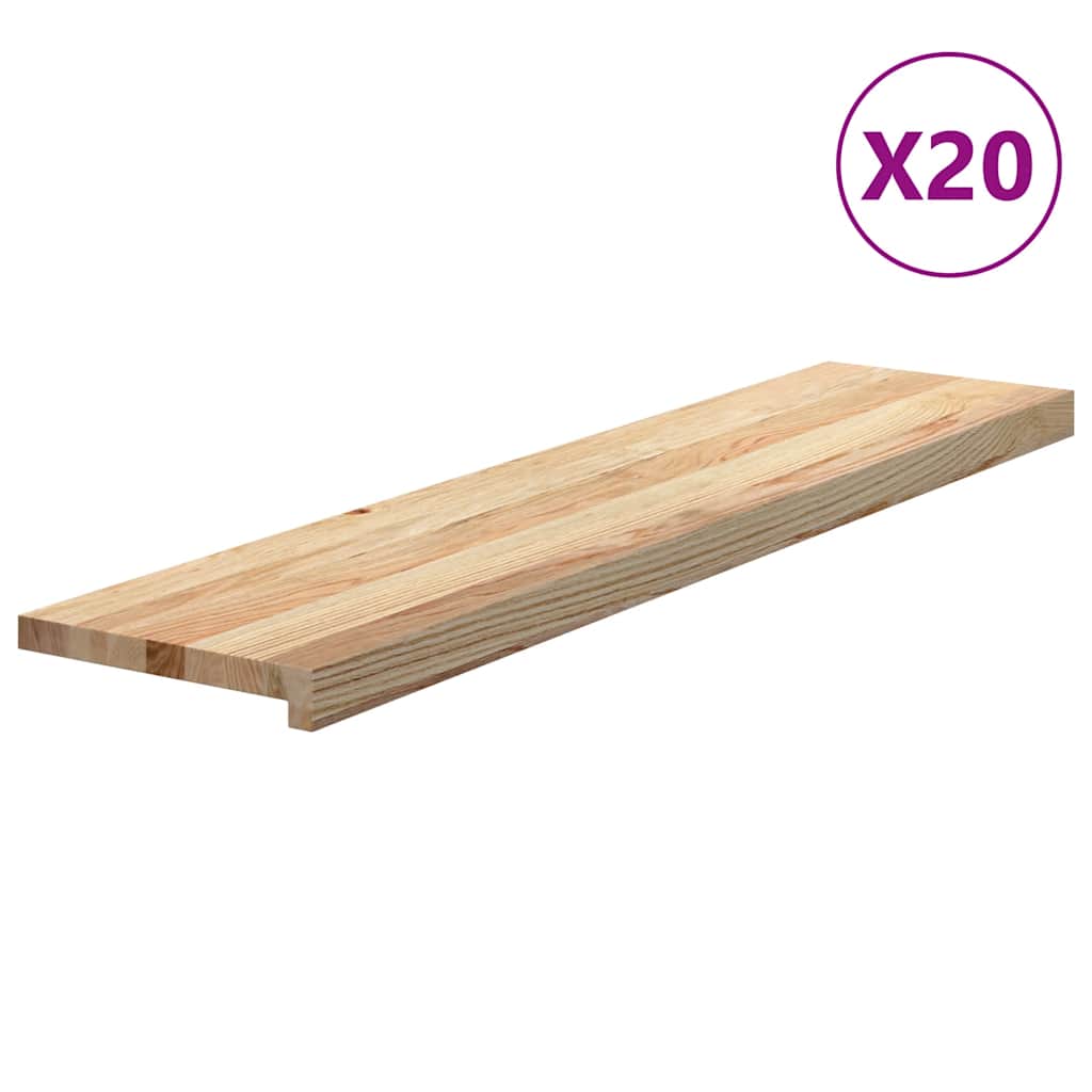Traptreden 20 st 110x25x2 cm onbehandeld massief eikenhout is nu te koop bij PeponiXL, paradijselijk wonen!