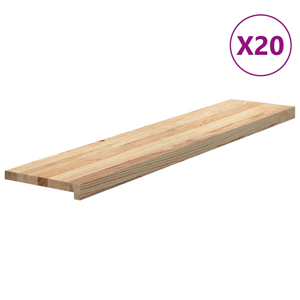 Traptreden 20 st 120x25x2 cm onbehandeld massief eikenhout is nu te koop bij PeponiXL, paradijselijk wonen!
