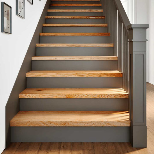 Traptreden 4 st 100x25x2 cm massief eikenhout lichtbruin is nu te koop bij PeponiXL, paradijselijk wonen!