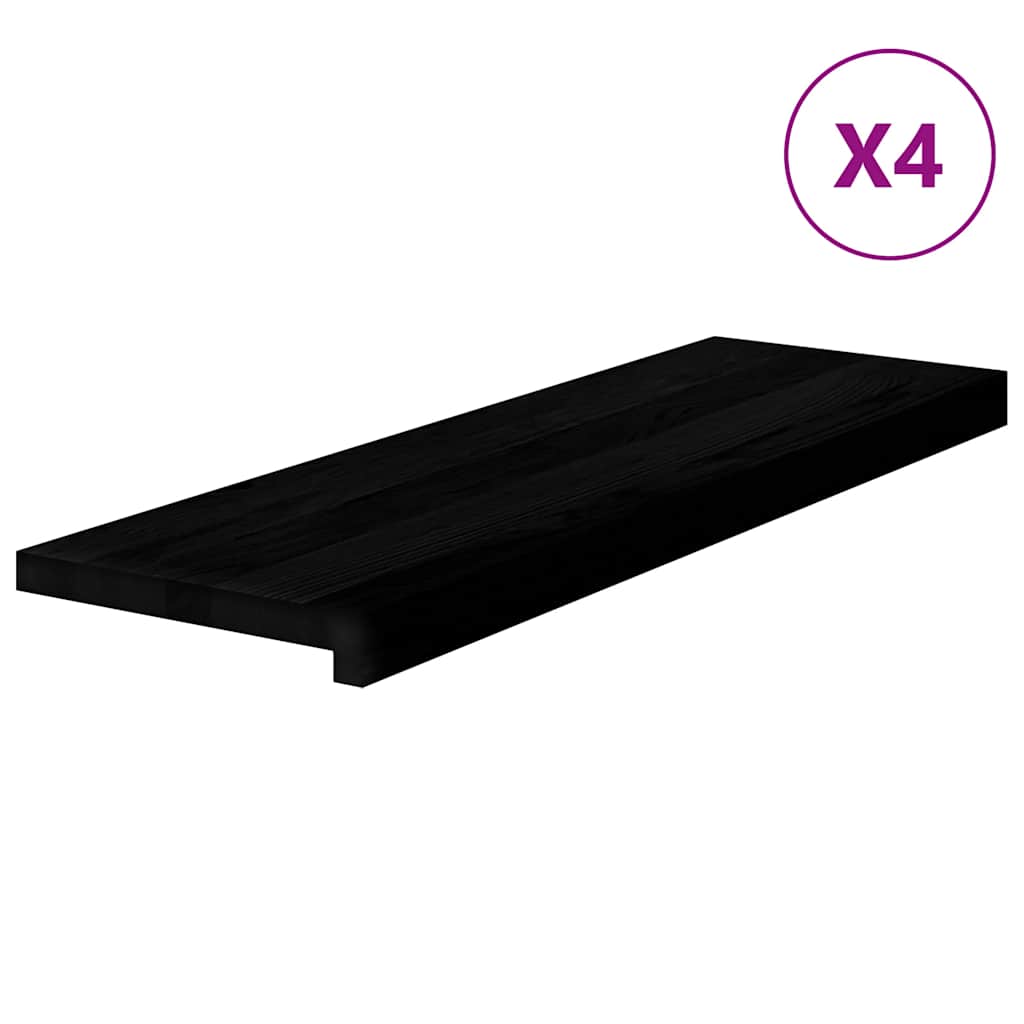 Traptreden 4 st 80x25x2 cm massief eikenhout donkerbruin is nu te koop bij PeponiXL, paradijselijk wonen!