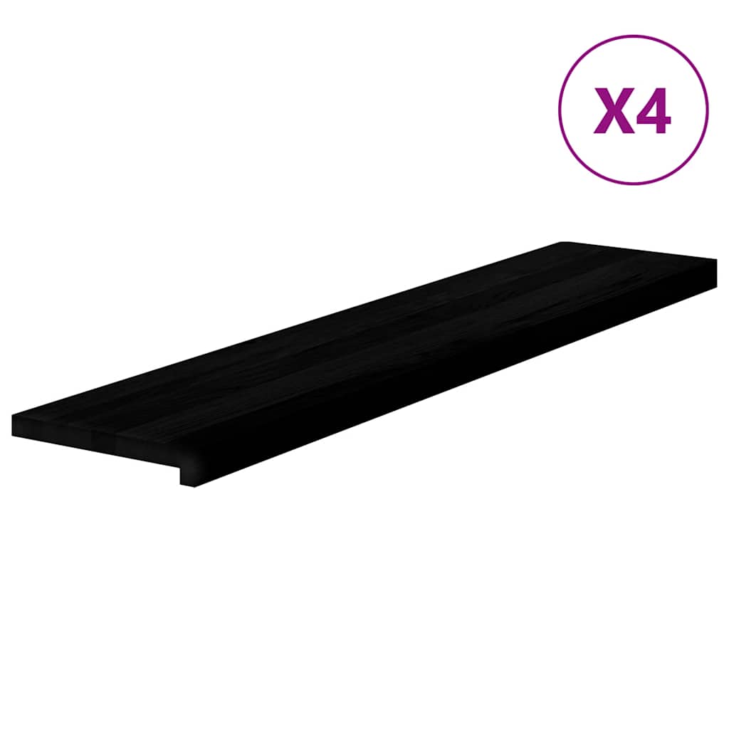 Traptreden 4 st 120x25x2 cm massief eikenhout donkerbruin is nu te koop bij PeponiXL, paradijselijk wonen!