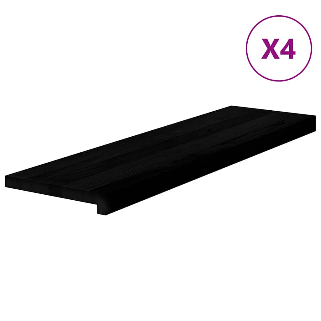 Traptreden 4 st 90x30x2 cm massief eikenhout donkerbruin is nu te koop bij PeponiXL, paradijselijk wonen!