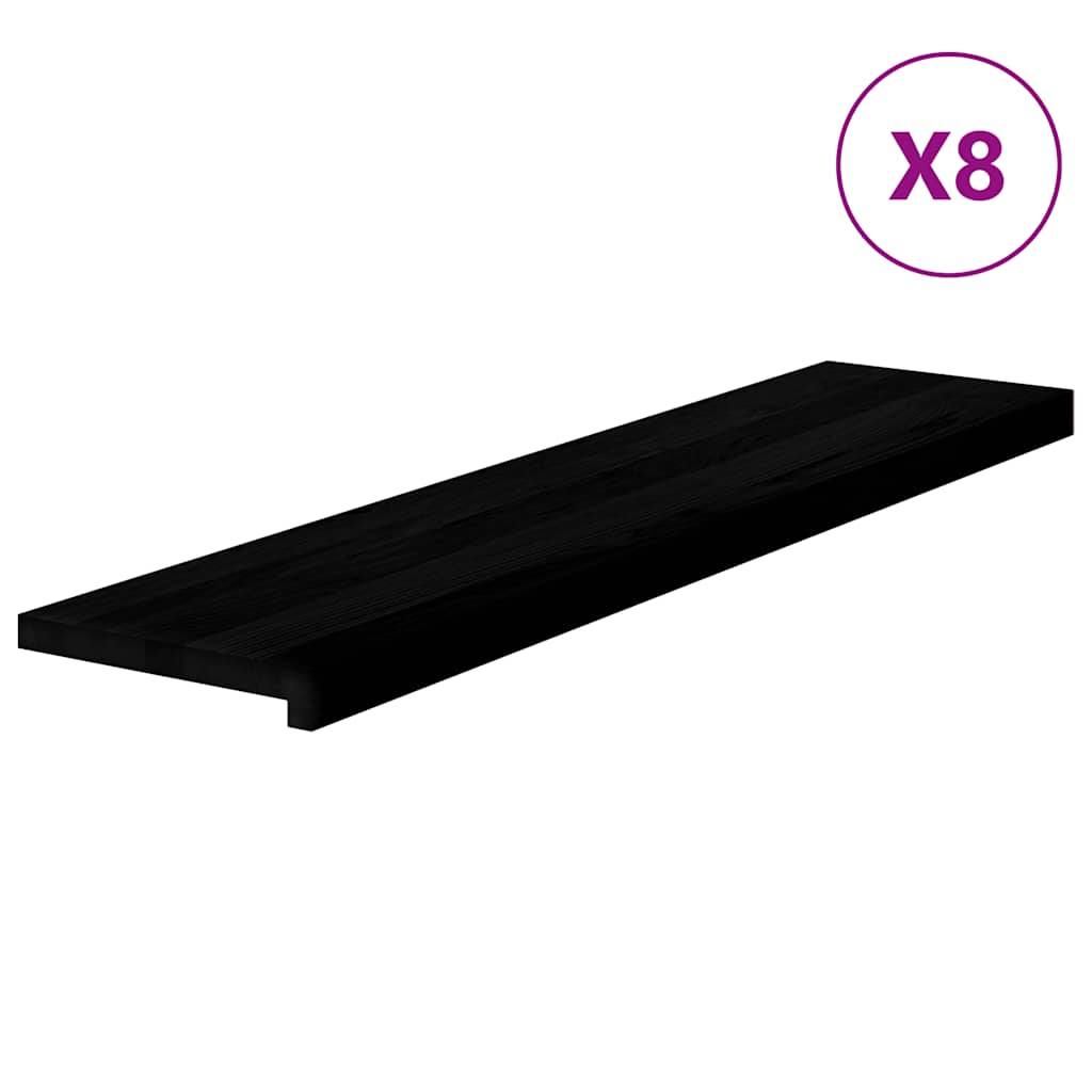Traptreden 8 st 110x25x2 cm massief eikenhout donkerbruin is nu te koop bij PeponiXL, paradijselijk wonen!
