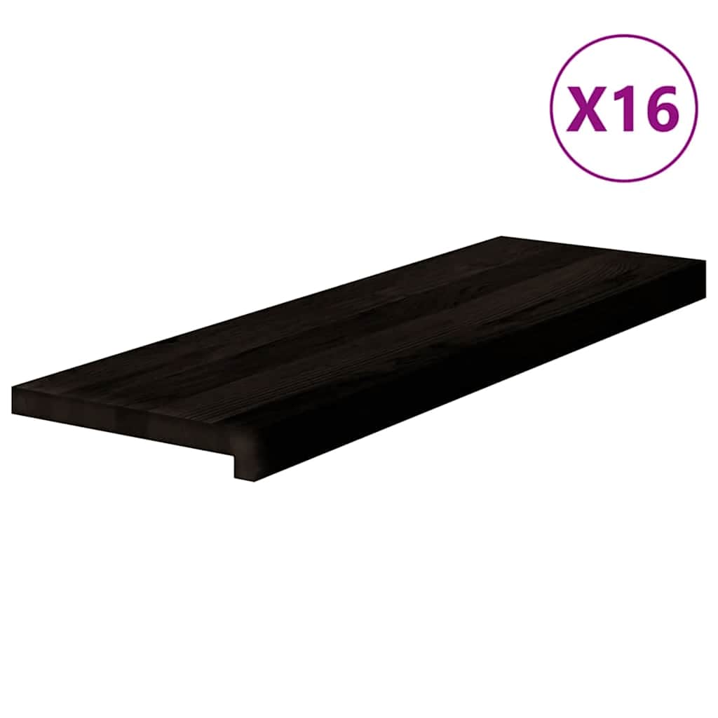 Traptreden 16 st 80x25x2 cm massief eikenhout donkerbruin is nu te koop bij PeponiXL, paradijselijk wonen!