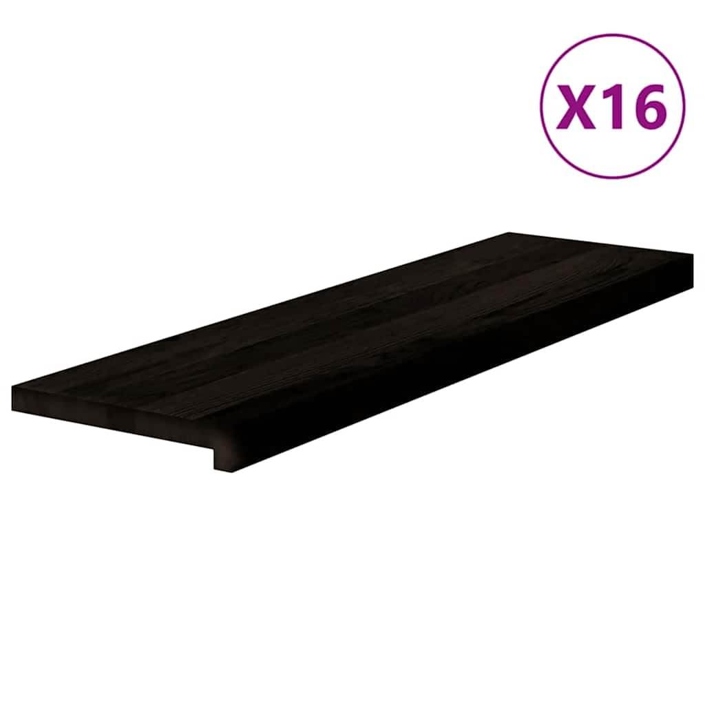 Traptreden 16 st 90x25x2 cm massief eikenhout donkerbruin is nu te koop bij PeponiXL, paradijselijk wonen!
