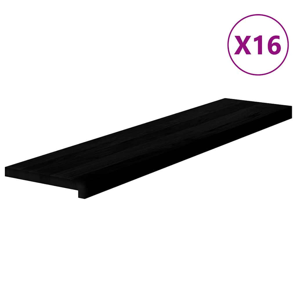 Traptreden 16 st 110x25x2 cm massief eikenhout donkerbruin is nu te koop bij PeponiXL, paradijselijk wonen!