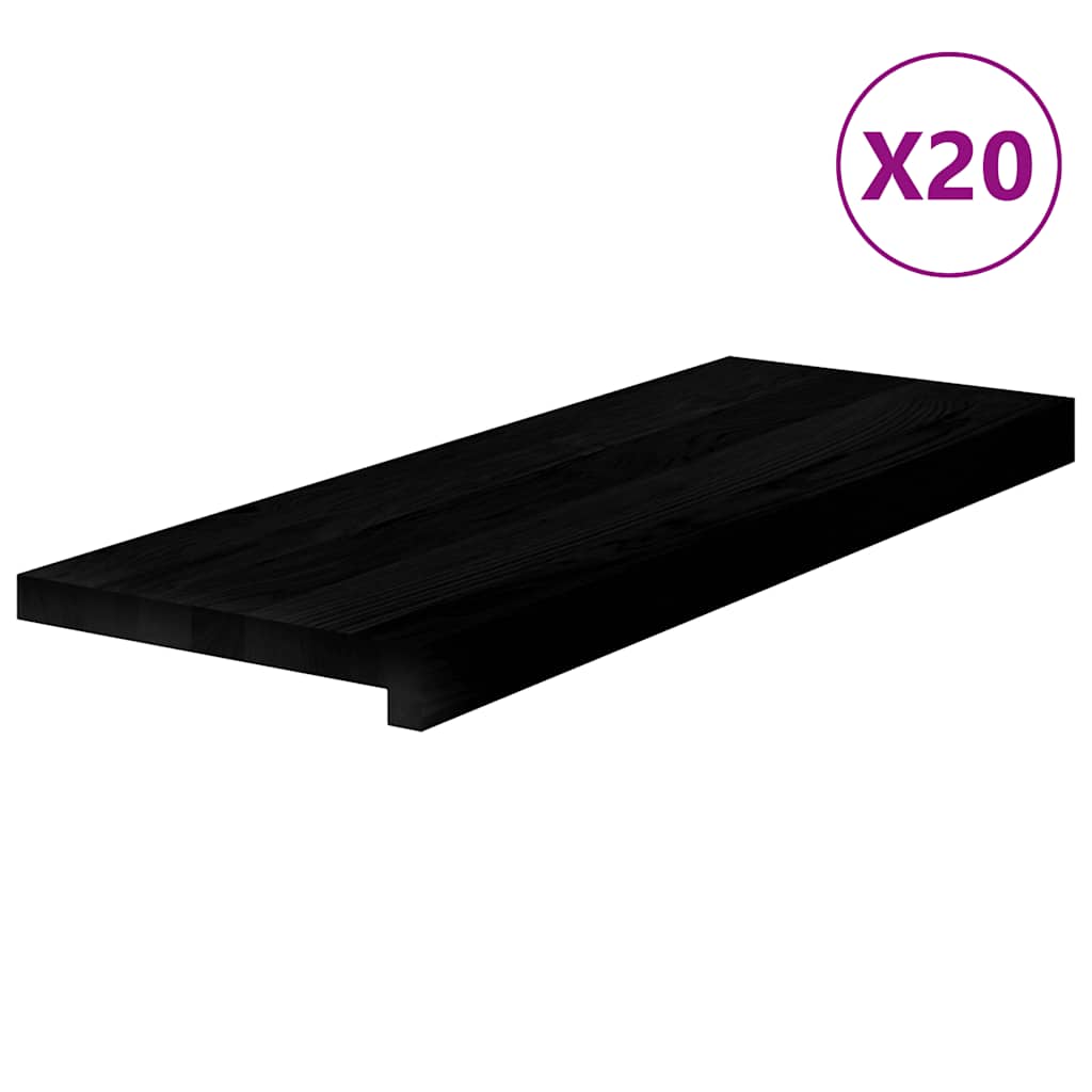 Traptreden 20 st 70x25x2 cm massief eikenhout donkerbruin is nu te koop bij PeponiXL, paradijselijk wonen!