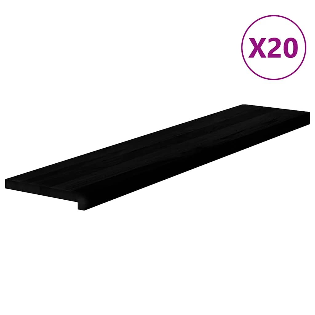 Traptreden 20 st 120x25x2 cm massief eikenhout donkerbruin is nu te koop bij PeponiXL, paradijselijk wonen!