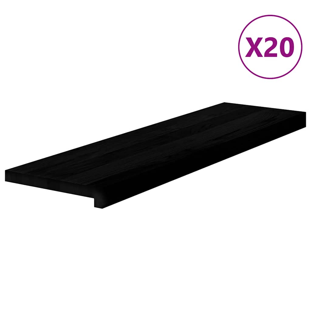 Traptreden 20 st 90x30x2 cm massief eikenhout donkerbruin is nu te koop bij PeponiXL, paradijselijk wonen!