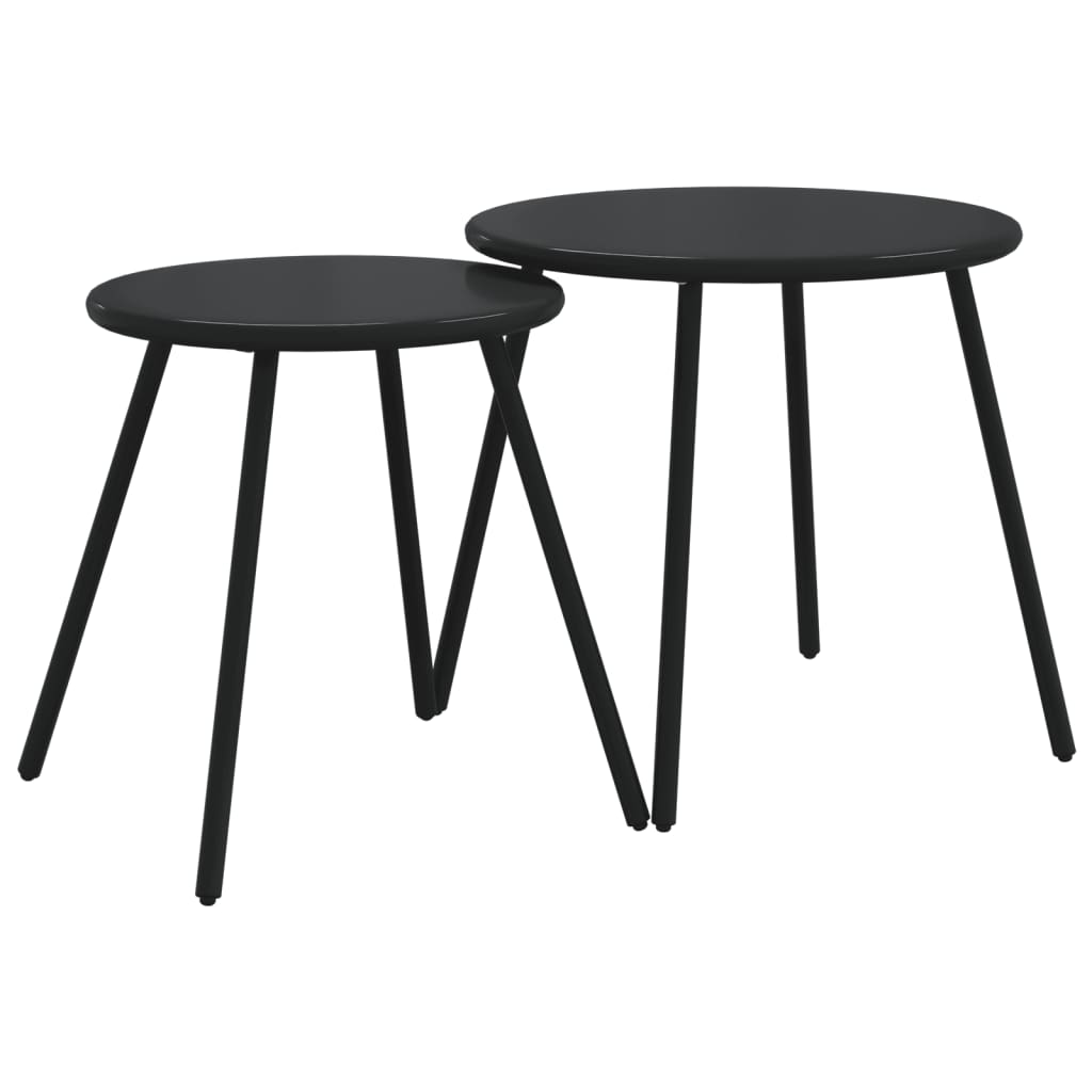 5-delige Balkonset met kussens staal zwart is nu te koop bij PeponiXL, paradijselijk wonen!