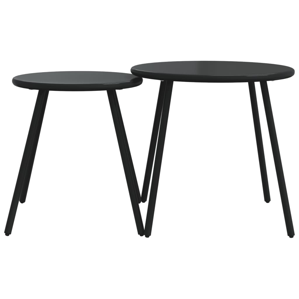 5-delige Balkonset met kussens staal zwart is nu te koop bij PeponiXL, paradijselijk wonen!