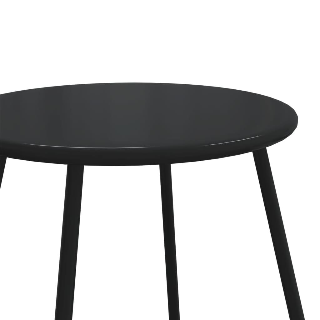 5-delige Balkonset met kussens staal zwart is nu te koop bij PeponiXL, paradijselijk wonen!