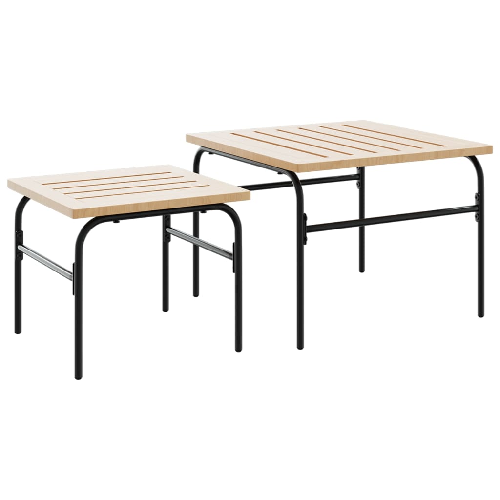 5-delige Balkonset met kussens staal zwart is nu te koop bij PeponiXL, paradijselijk wonen!