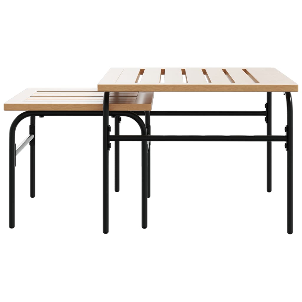 5-delige Balkonset met kussens staal zwart is nu te koop bij PeponiXL, paradijselijk wonen!