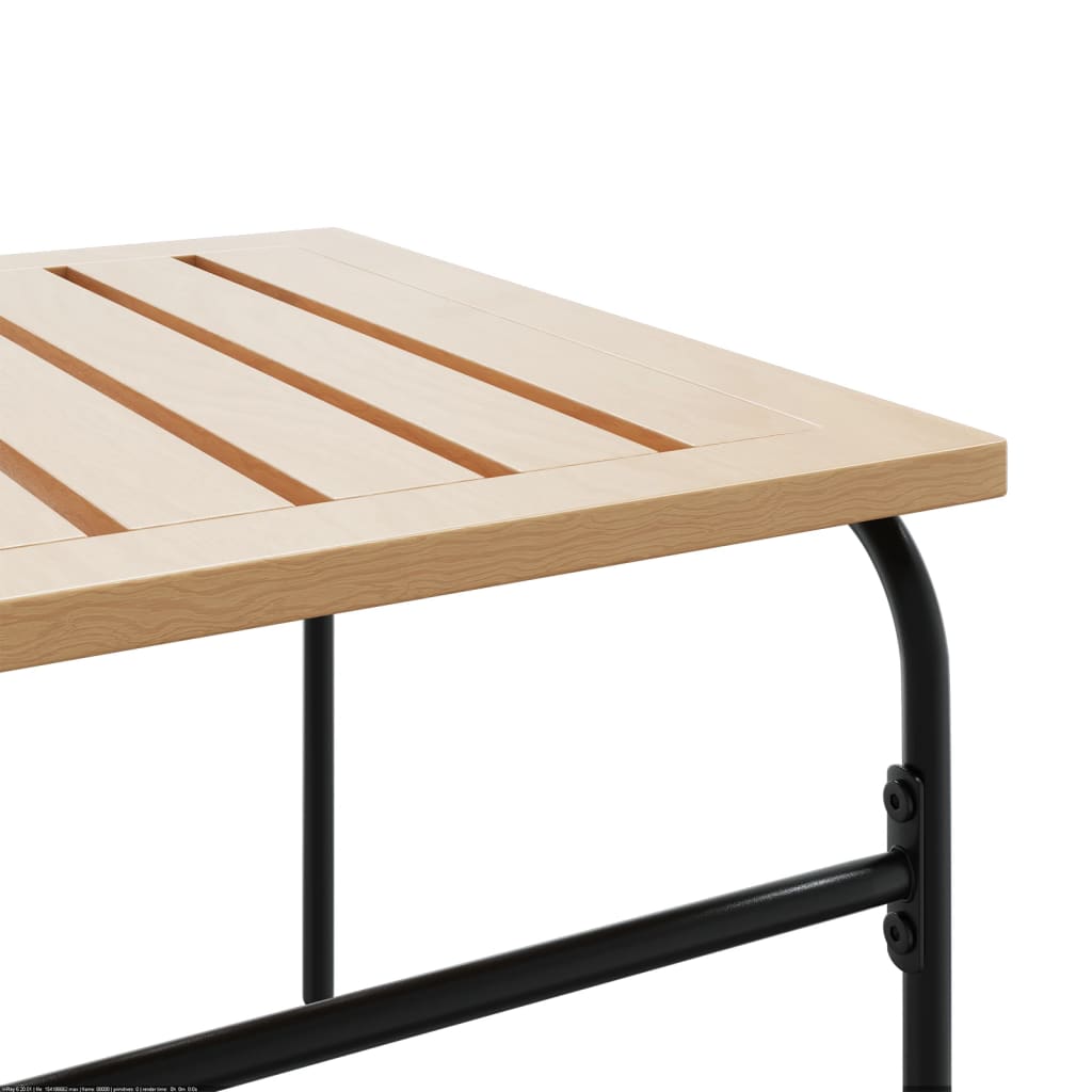 5-delige Balkonset met kussens staal zwart is nu te koop bij PeponiXL, paradijselijk wonen!