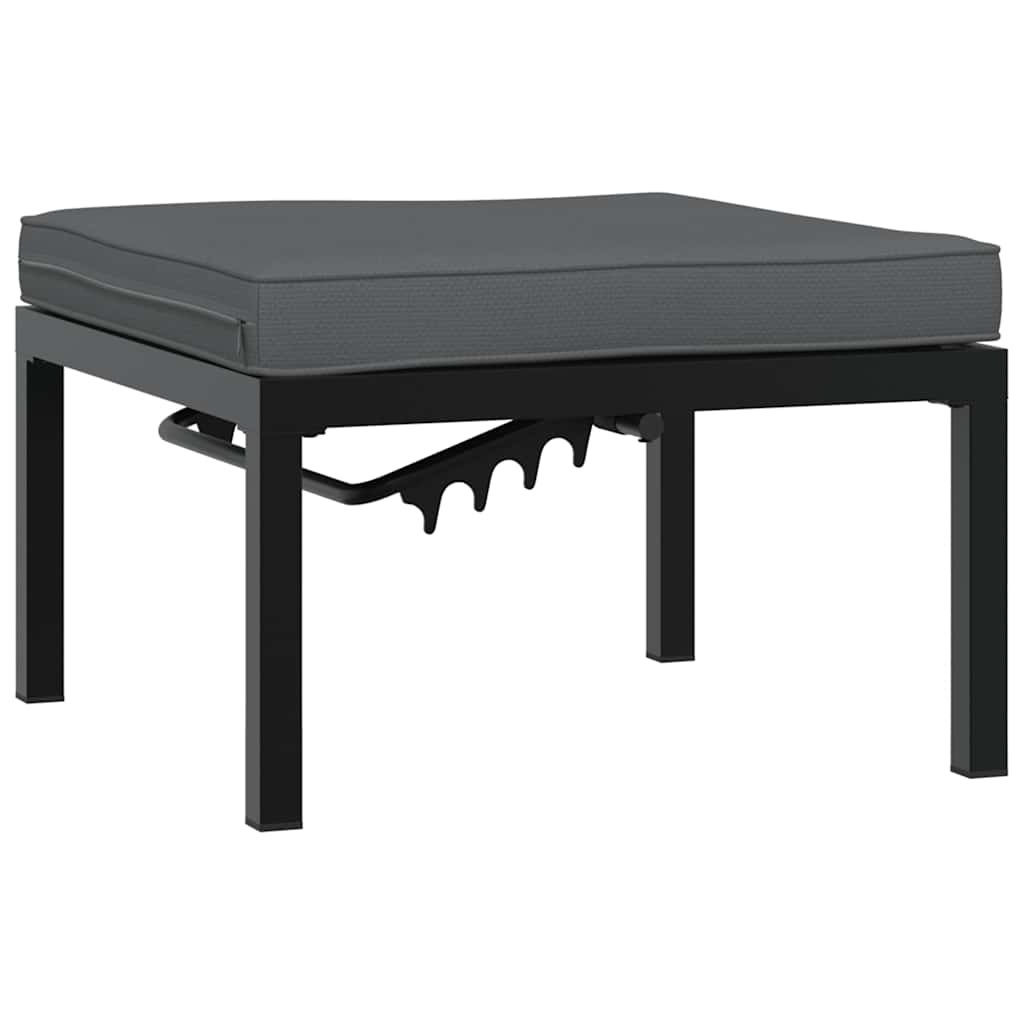 4-delige Loungeset met kussens aluminium zwart is nu te koop bij PeponiXL, paradijselijk wonen!