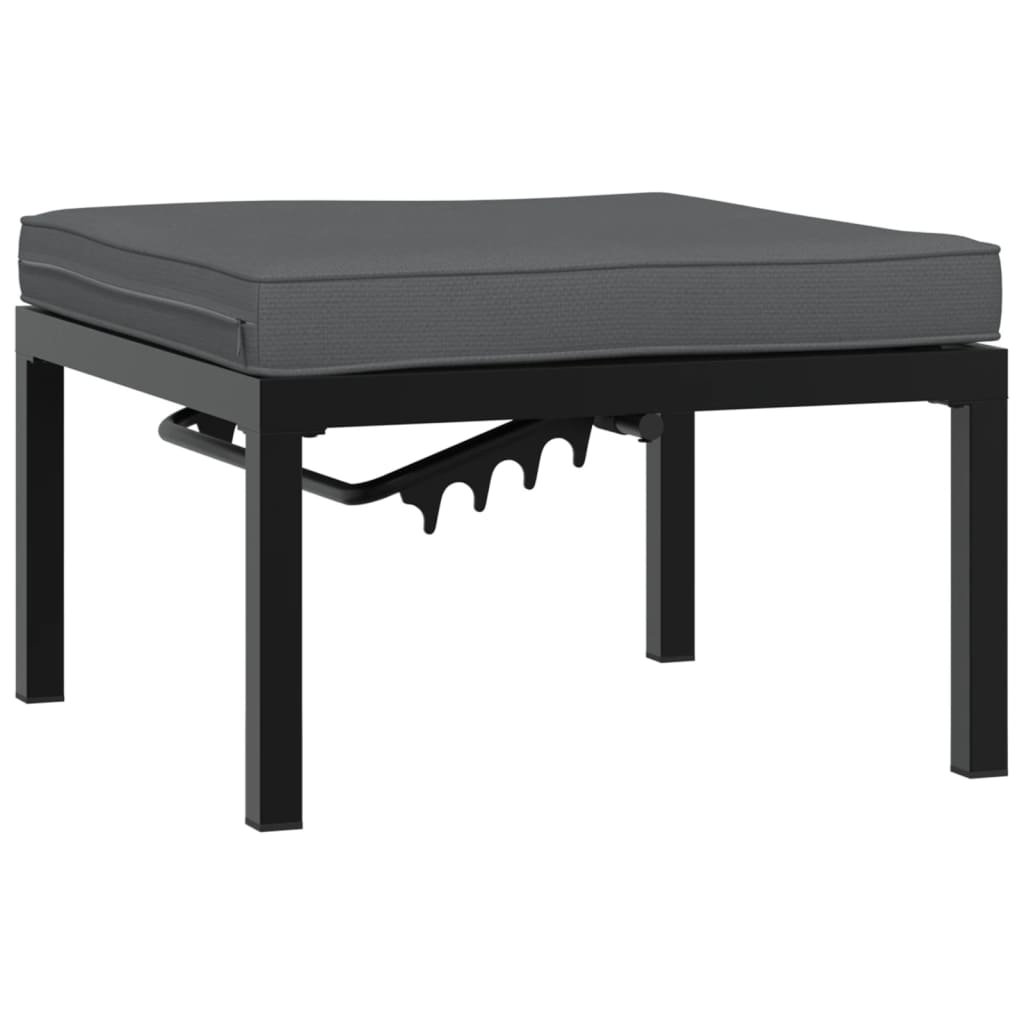 3-delige Loungeset met kussens aluminium zwart is nu te koop bij PeponiXL, paradijselijk wonen!