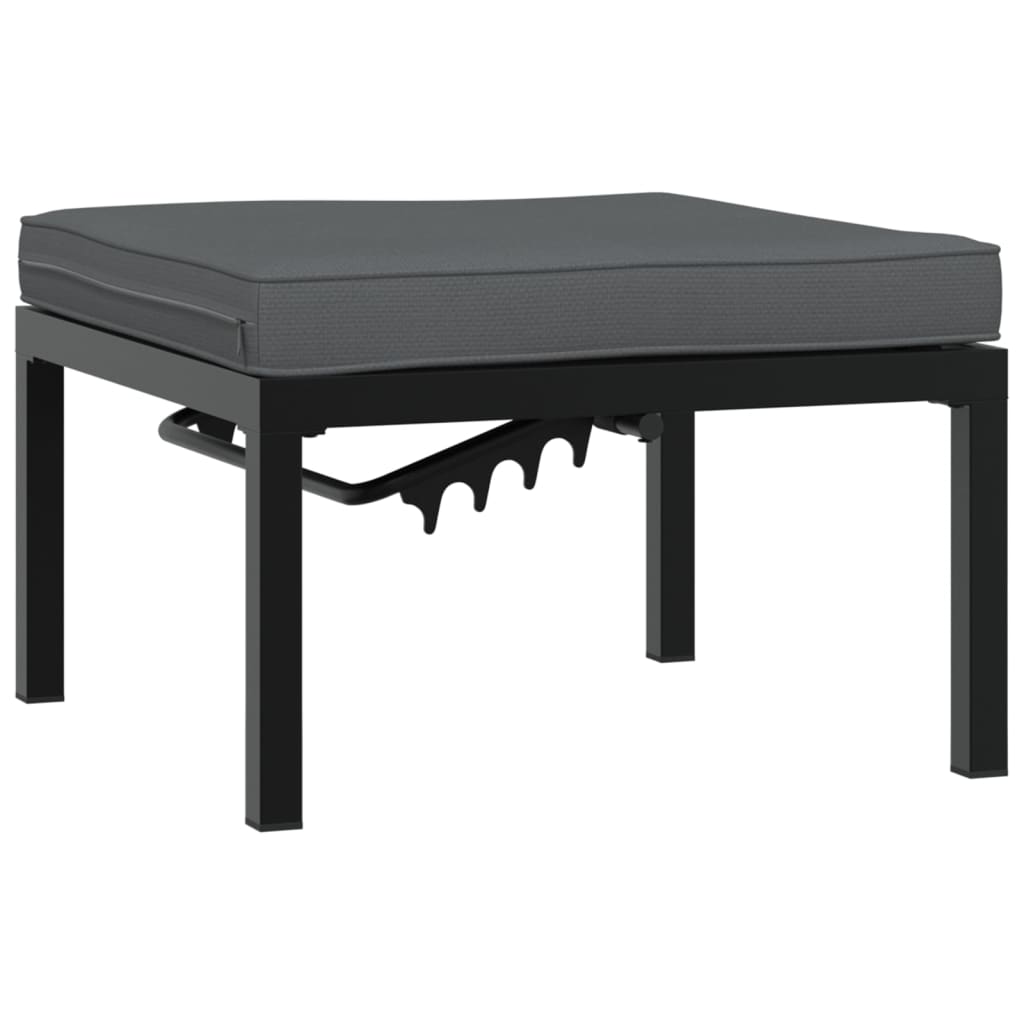 4-delige Loungeset met kussens aluminium zwart is nu te koop bij PeponiXL, paradijselijk wonen!