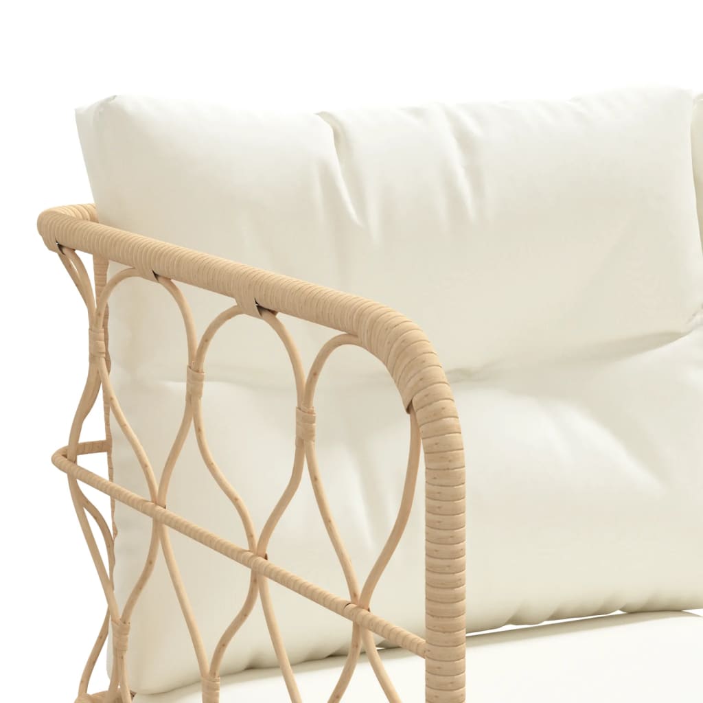 Loungeset met kussens staal en textileen zwart is nu te koop bij PeponiXL, paradijselijk wonen!