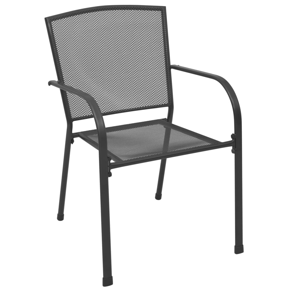 5-delige Tuinset stapelbaar gepoedercoat staal antracietkleurig is nu te koop bij PeponiXL, paradijselijk wonen!