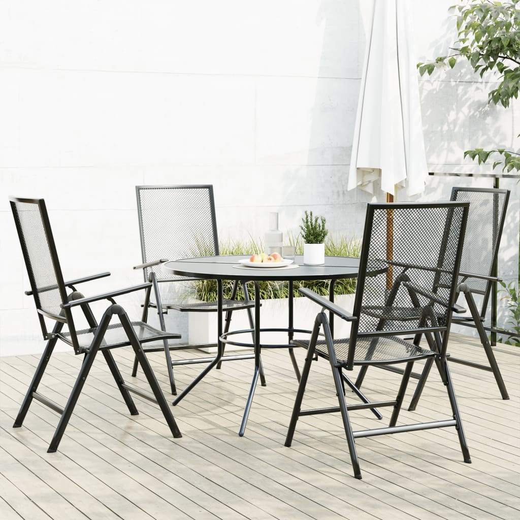 5-delige Tuinset verstelbaar gepoedercoat staal antraciet is nu te koop bij PeponiXL, paradijselijk wonen!