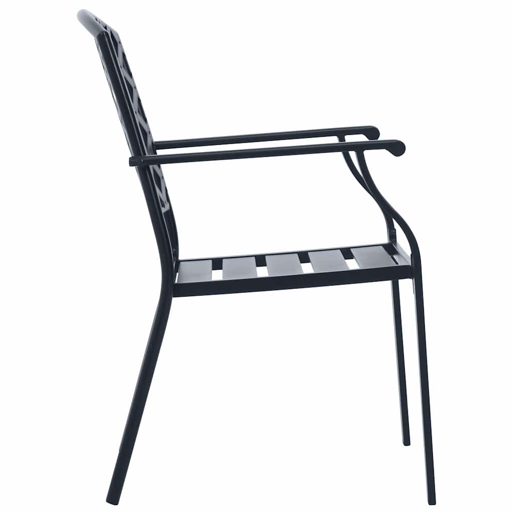 5-delige Tuinset stapelbaar gepoedercoat staal antracietkleur is nu te koop bij PeponiXL, paradijselijk wonen!
