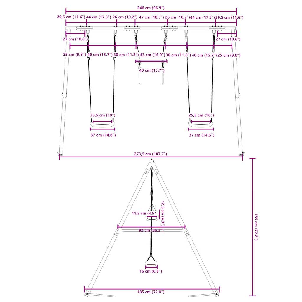 Schommelset met schommels en trapeze is nu te koop bij PeponiXL, paradijselijk wonen!