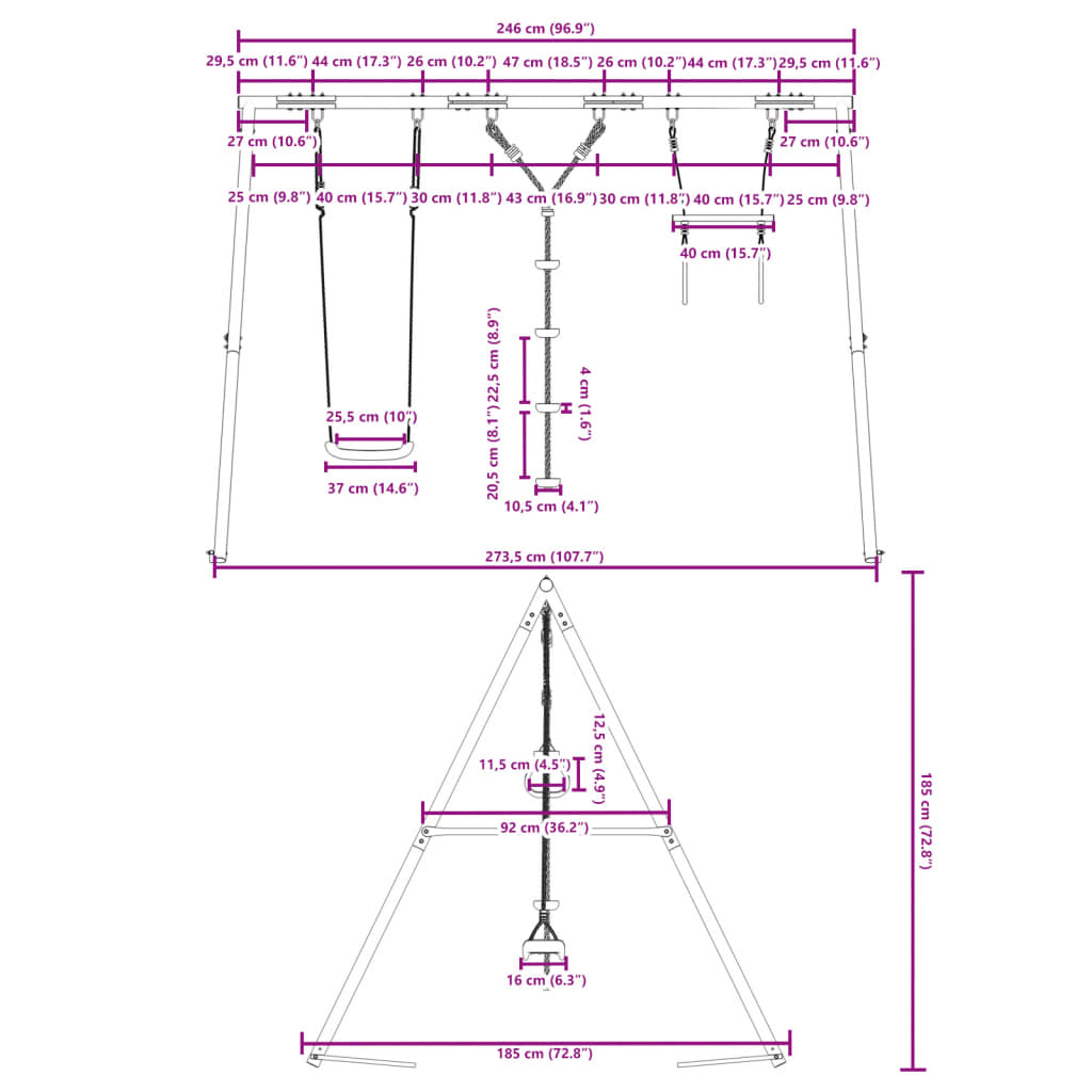 Schommelset met schommels, trapeze en ladder is nu te koop bij PeponiXL, paradijselijk wonen!